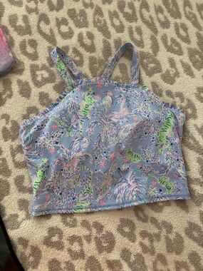 Lilly Pulitzer Luxletic Ruffle sports bra- size L